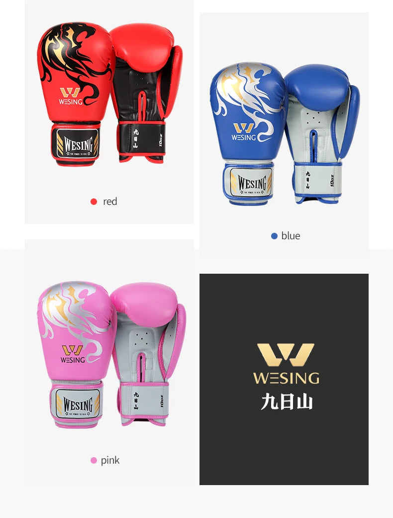Wesing Boxing Training gloves leather Punch Bag Gloves Pink Boxing Gloves