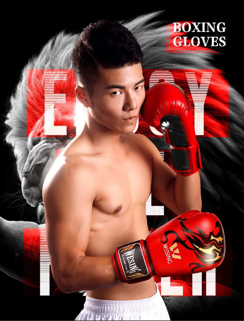 Wesing Boxing Training gloves leather Punch Bag Gloves Pink Boxing Gloves