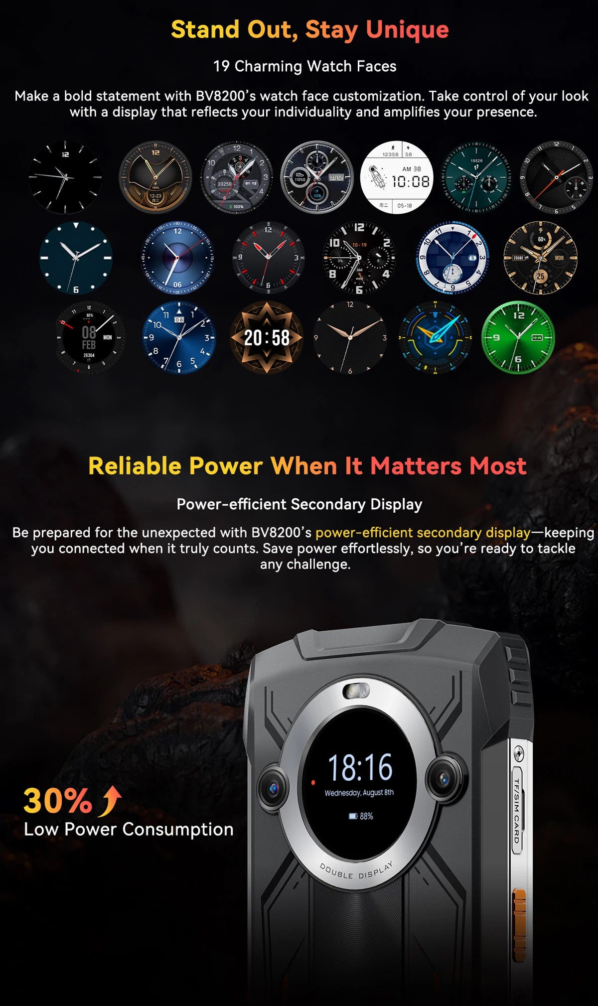 【World premiere】Blackview BV8200 Rugged Phone 6.5" 2.4K 120Hz Display Helio G100 NFC 12GB 256GB Android 14 45W Charger CellPhone