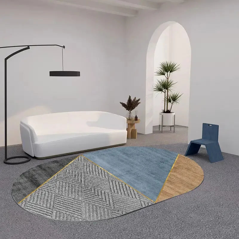 Creative Oval Carpet Living Room Decoration Carpets High Quality Rugs for Bedroom Home Decor Mat Lounge Rug Non-slip Porch Mats