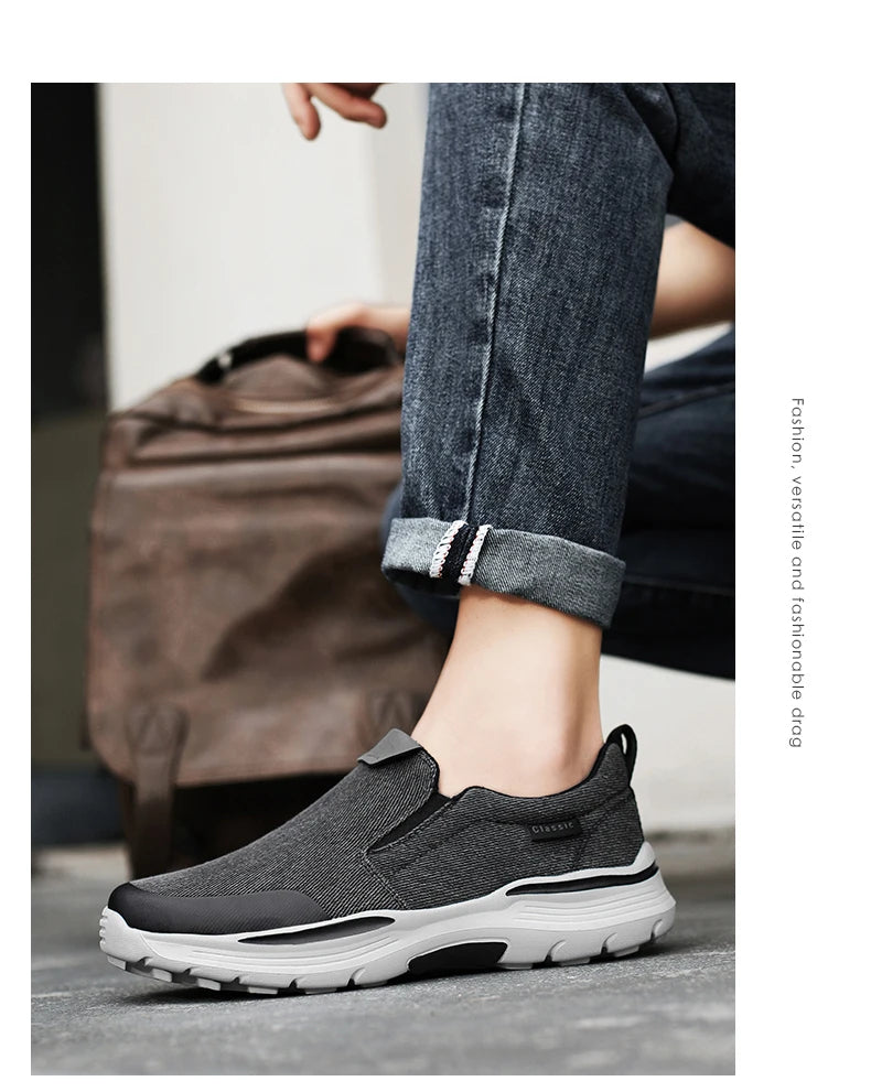 Men's Casual Shoes Fashion Canvas Shoes Breathable Men's Walking Flat Sneakers Outdoor Lightweight Men's Shoes Vulcanize Shoes