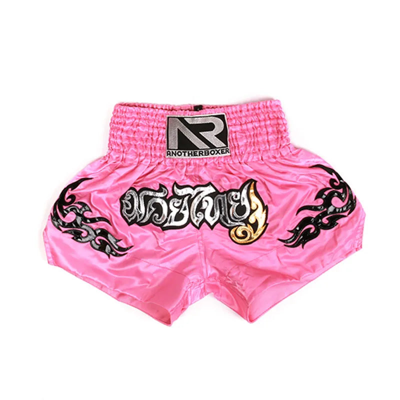 Men's Boxing Shorts Kickboxing Short Muay Thai Women Child Martial Arts Training Team Clothes Gym Grappling BJJ Cage Fight Pants