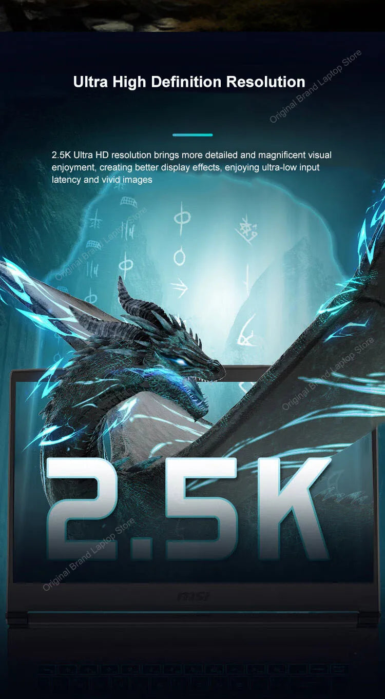 2024 MSI Thin 15 Gaming Laptop 15.6 Inch 2.5K FHD 144Hz IPS Screen Notebook i5-13420H 32GB 1TB RTX3050 Gaming Netbook Computer