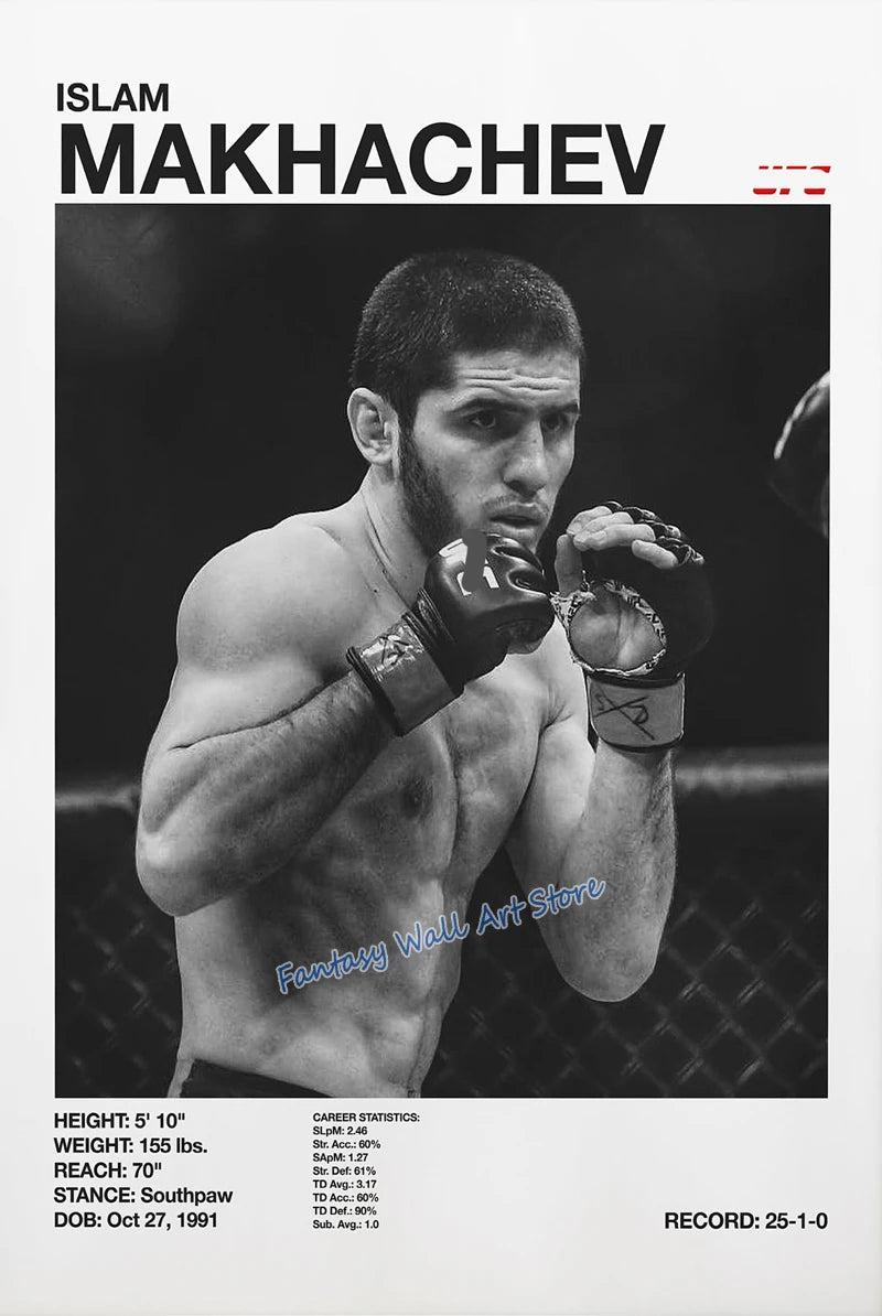 World Famous Boxing Players The Best Boxing Athlete Minimalist Black and White Poster Canvas Painting Wall Pictures Home Decor