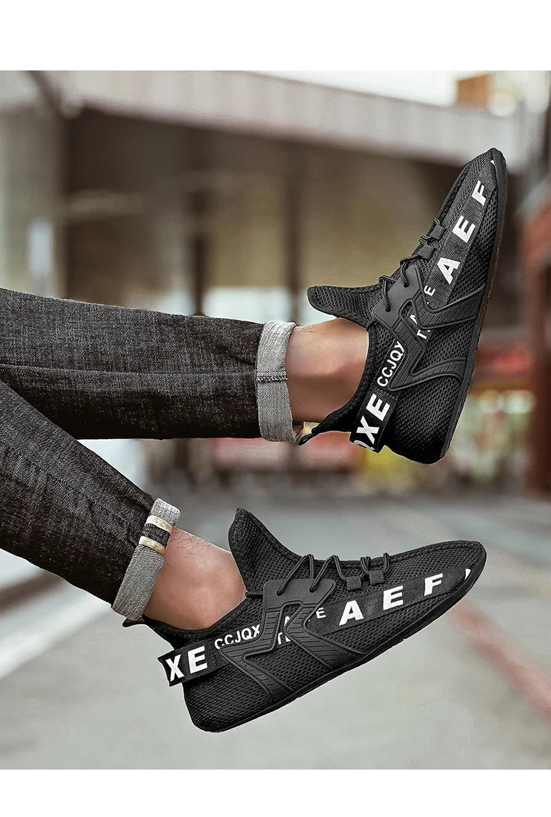 YRZL Loafers Shoes Men Casual Mesh Breathable Non Slip Outdoor Comfortable Indoor Gym Shoes Big Size Shoes for Men