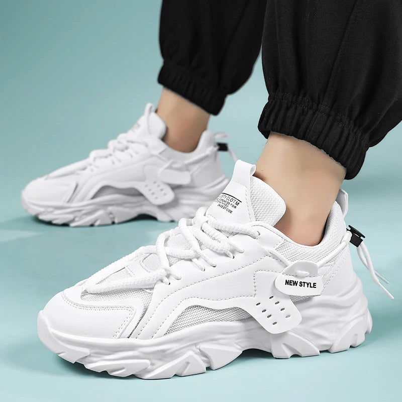 Men Casual Sneakers Summer Breathable Sport Shoes Outdoor Mesh Running Shoes student Thick bottom Athletic Jogging Walking Shoes