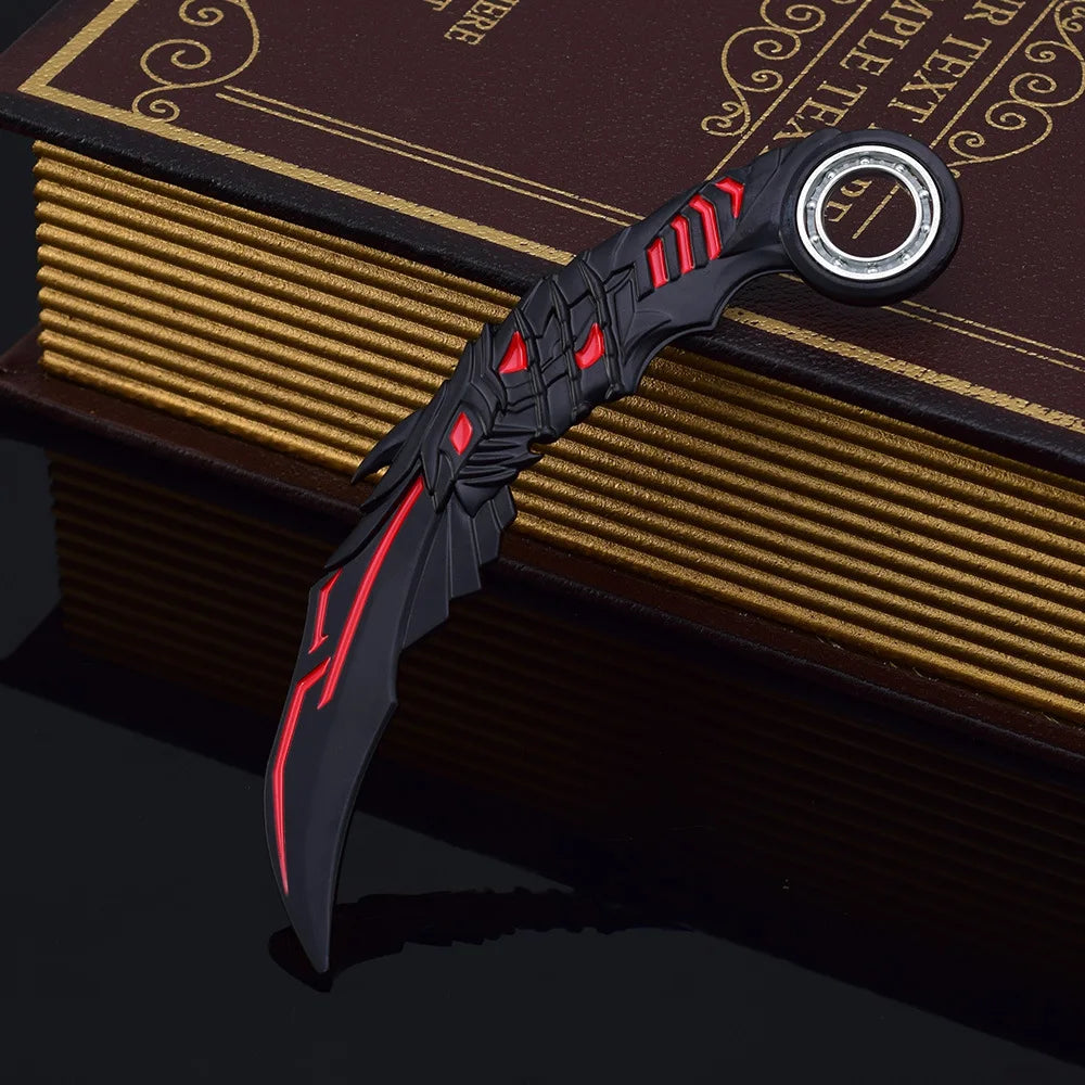 18cm/7.08 Game Figure Blue Dragon Golden Dragon Claw Knife,karambit,Metal Crafts Ornaments Decorate Gifts,Action Figure