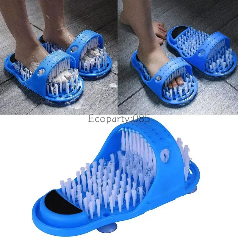 Bathroom Foot Massage Slippers Lazy Foot Washing Rubbing Slippers Suction Cup Foot Rubbing Mop Dead Skin Removal TV Foot Washers