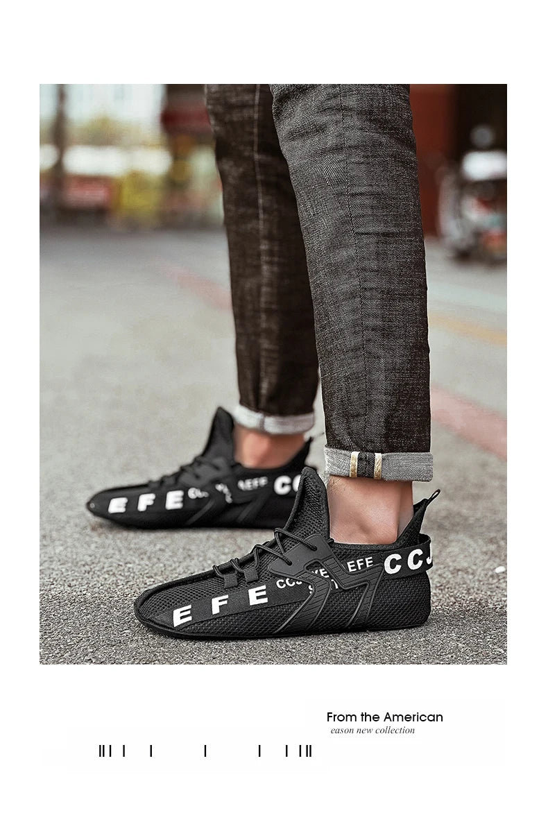 YRZL Loafers Shoes Men Casual Mesh Breathable Non Slip Outdoor Comfortable Indoor Gym Shoes Big Size Shoes for Men