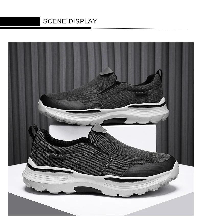 Men's Casual Shoes Fashion Canvas Shoes Breathable Men's Walking Flat Sneakers Outdoor Lightweight Men's Shoes Vulcanize Shoes