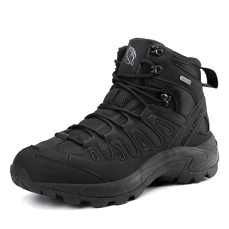 New Men Tactical Boot Breathable Safety Anti-Slip Hunting Boot Motorcycle Male Army Boots Desert Climbing Hiking Shoes Size Plus
