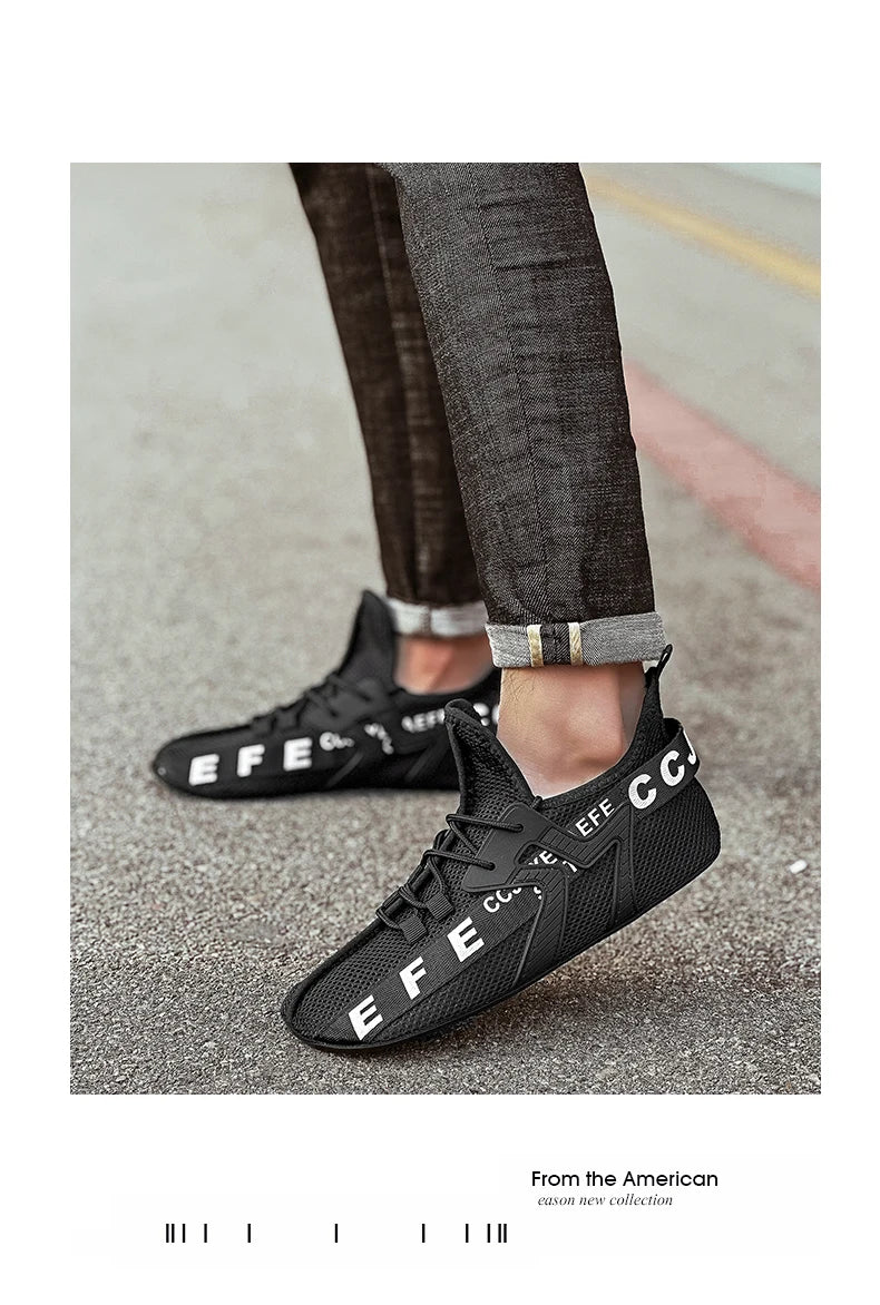 YRZL Loafers Shoes Men Casual Mesh Breathable Non Slip Outdoor Comfortable Indoor Gym Shoes Big Size Shoes for Men