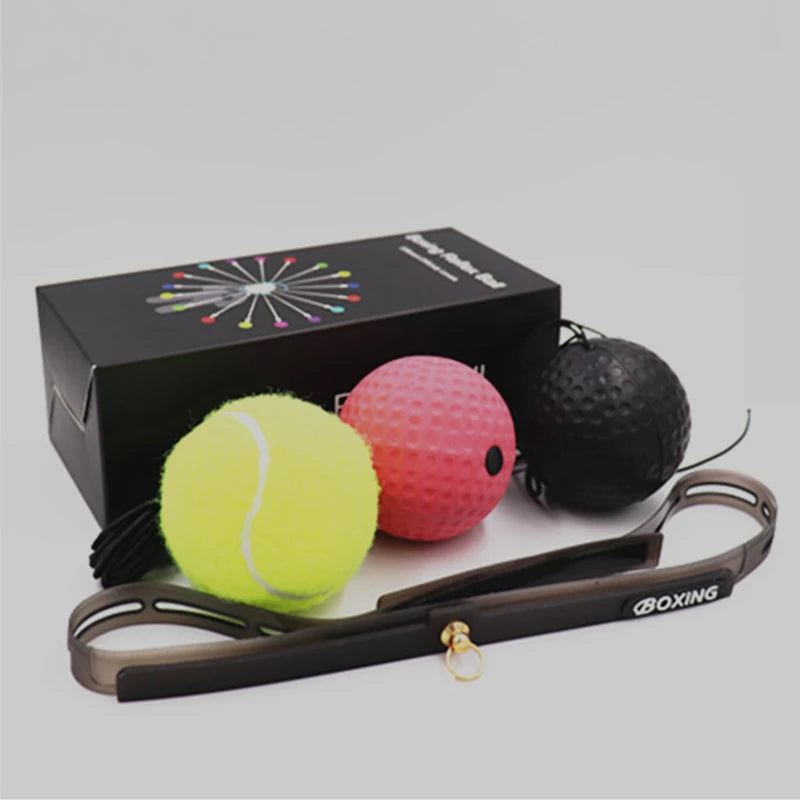 3 balls/set Boxing Reaction Balls Sweatproof Headbands Boxing Balls Fitness Stress Relief Balls Boxing Training Equipment
