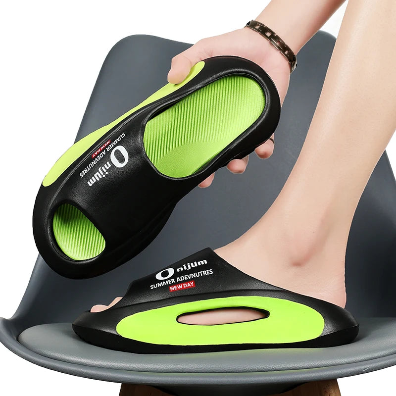 Fashion Men Slippers Outdoor Indoor Sandals Beach Soft Sole Comfortable Slides Men's Casual Shoes Women Couple Home Slippers