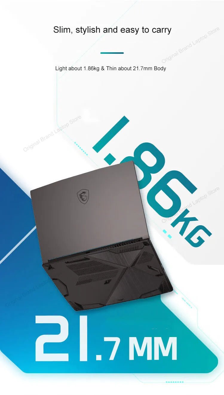 2024 MSI Thin 15 Gaming Laptop 15.6 Inch 2.5K FHD 144Hz IPS Screen Notebook i5-13420H 32GB 1TB RTX3050 Gaming Netbook Computer