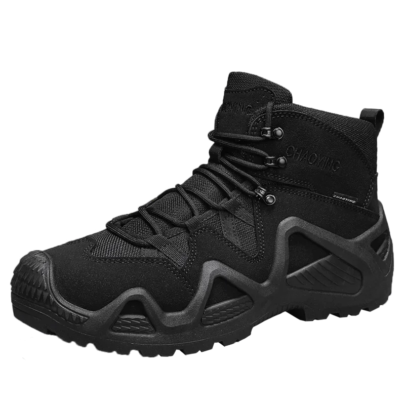 Men's Brand Outdoor Lace-up Boots Autumn Winter Man Fashion Solid Shoes for Men Waterproof Wear-resistant Boots Male Hike Shoes