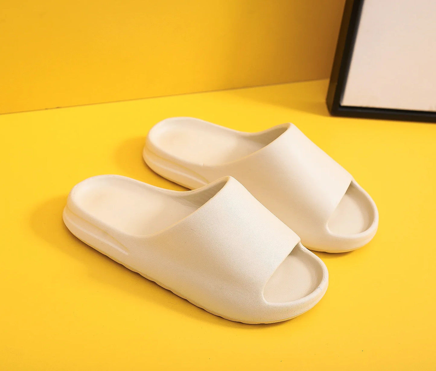 Bebealy Fashion Brand Sneaker Slippers For Women Men Casual Platform Slides Summer Beach Slippers EVA Hollow Sports House Shoes