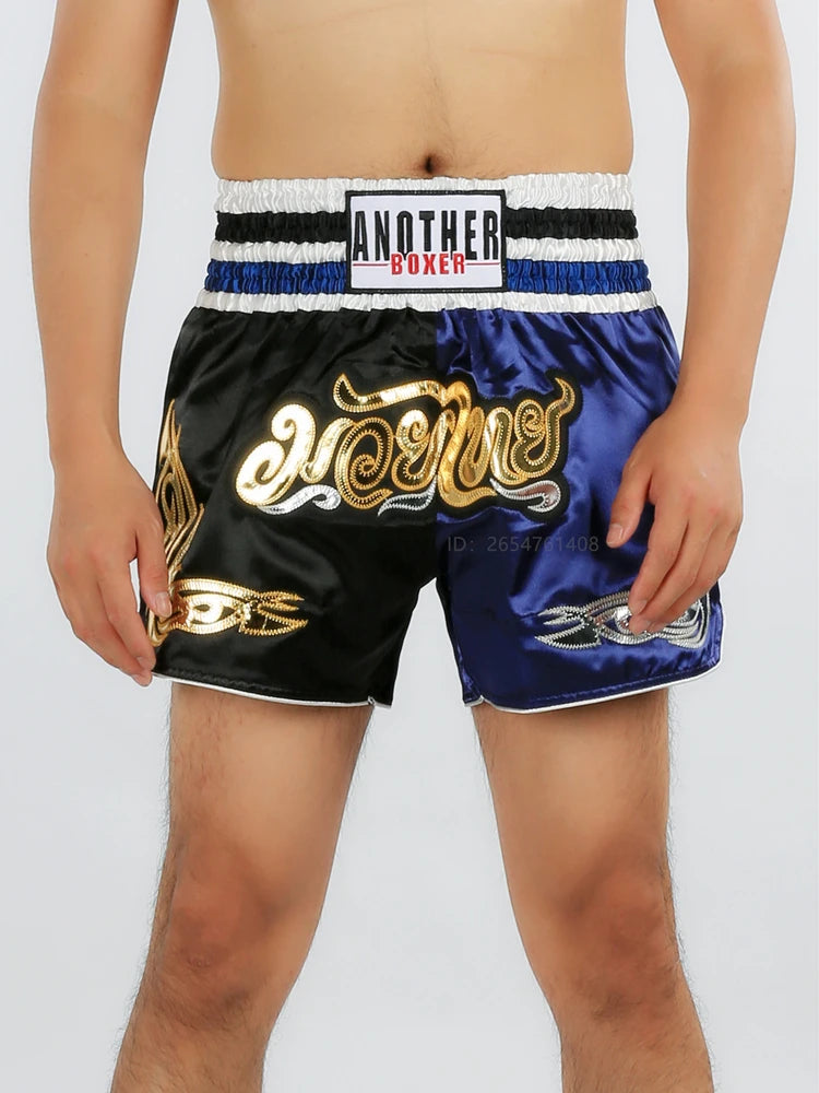 Men's Boxing Shorts Kickboxing Short Muay Thai Women Child Martial Arts Training Team Clothes Gym Grappling BJJ Cage Fight Pants