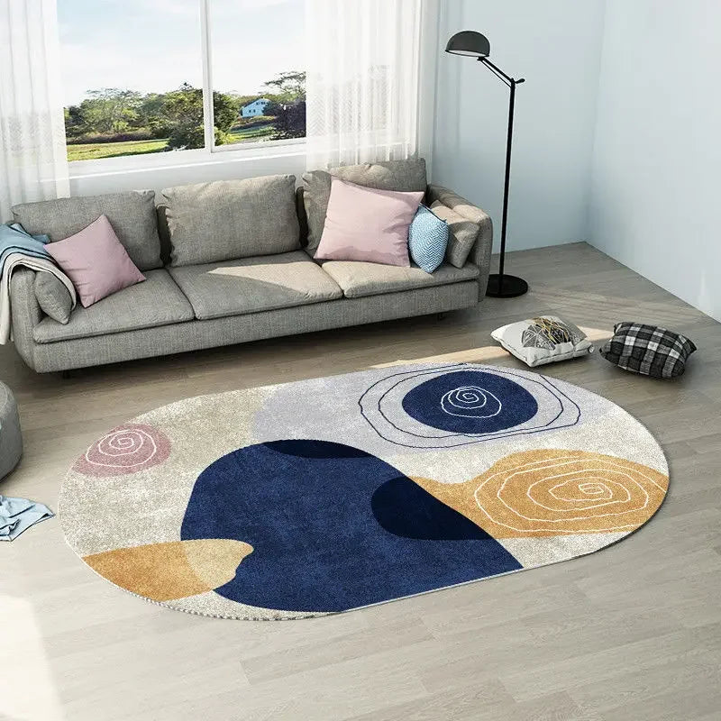 Creative Oval Carpet Living Room Decoration Carpets High Quality Rugs for Bedroom Home Decor Mat Lounge Rug Non-slip Porch Mats