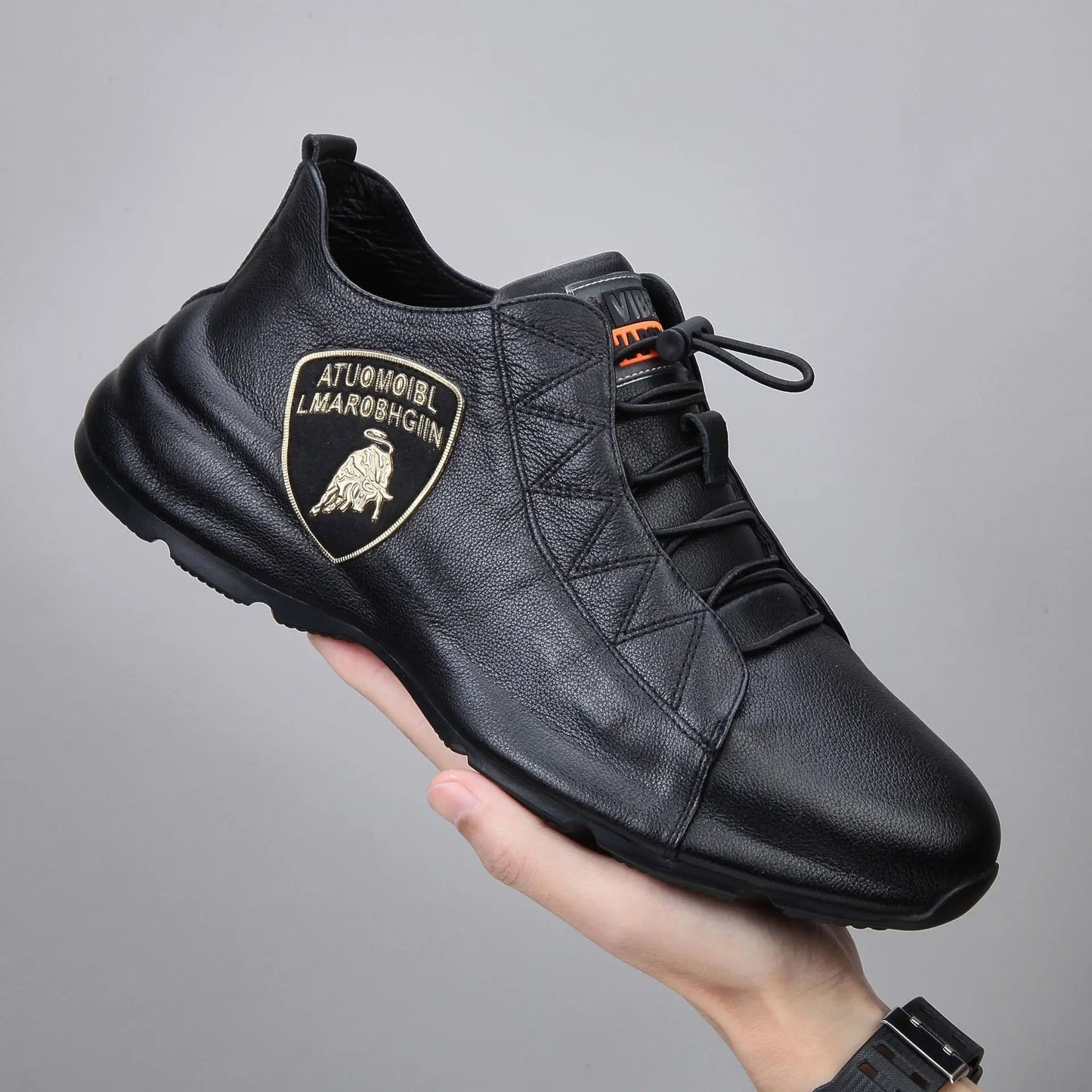 Brand Mens Casual Sneakers Genuine Leather Lace-Up Comfortable Oxford Fashion Breathable Outdoor Walking Flat Shoes for Men