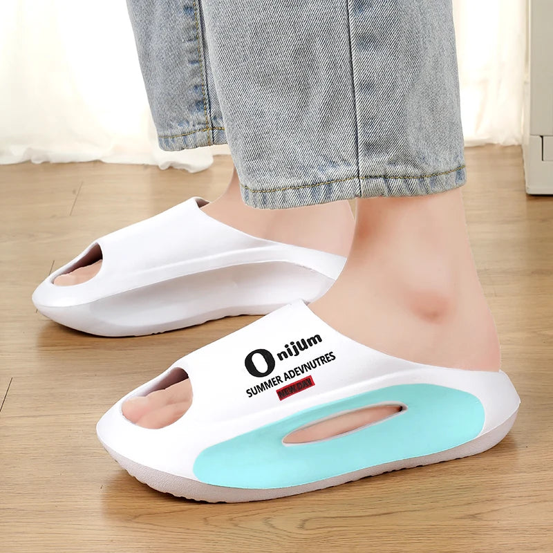 Fashion Men Slippers Outdoor Indoor Sandals Beach Soft Sole Comfortable Slides Men's Casual Shoes Women Couple Home Slippers