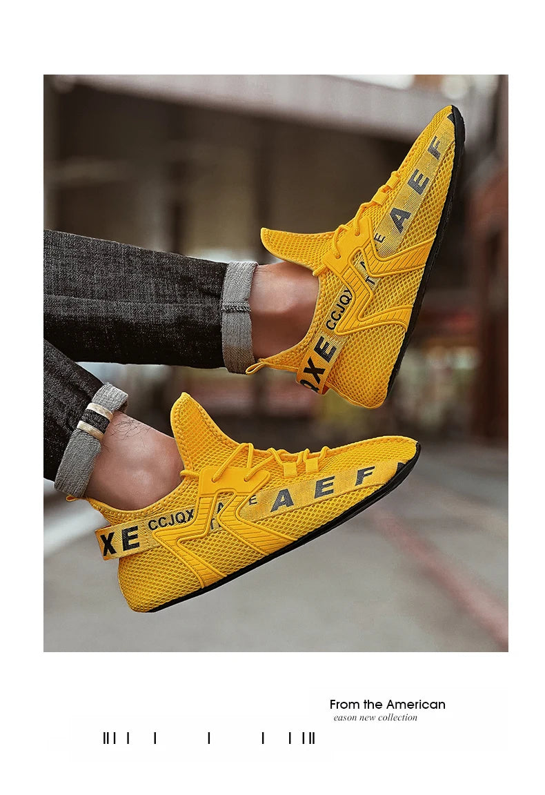 YRZL Loafers Shoes Men Casual Mesh Breathable Non Slip Outdoor Comfortable Indoor Gym Shoes Big Size Shoes for Men