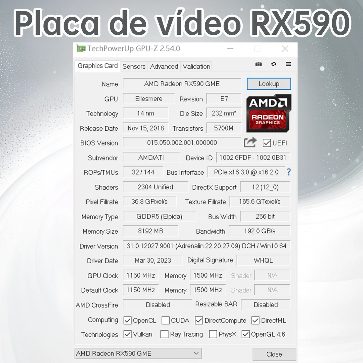 MAXSUN NEW AMD RX 590 GME 8GB Placa De Video Gaming Graphics Card GDDR5 256Bit PCI Express 3.0 ×16 8Pin Radeon GPU rx590 Series