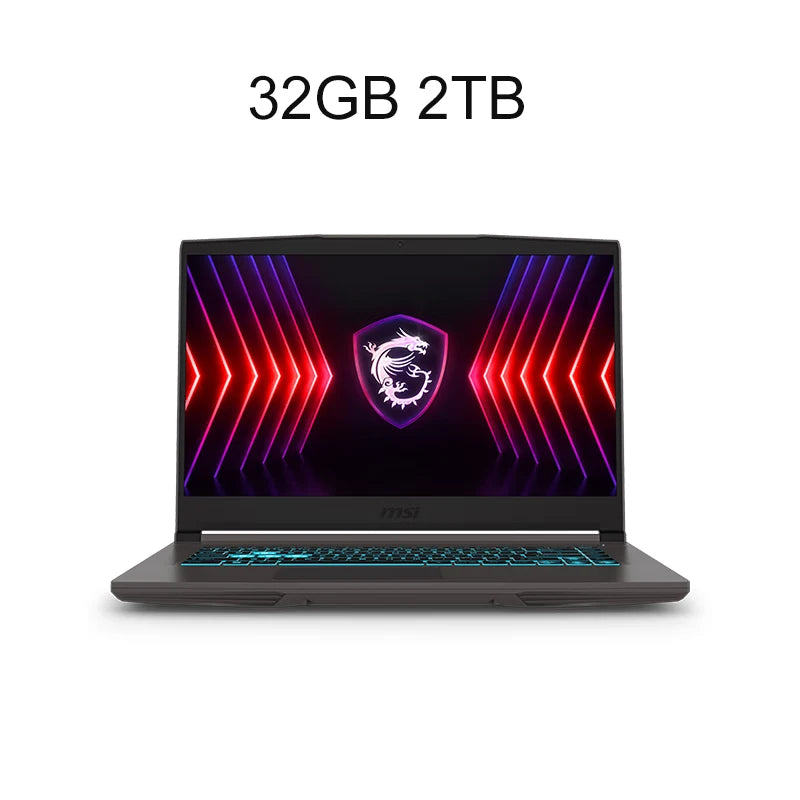 2024 MSI Thin 15 Gaming Laptop 15.6 Inch 2.5K FHD 144Hz IPS Screen Notebook i5-13420H 32GB 1TB RTX3050 Gaming Netbook Computer