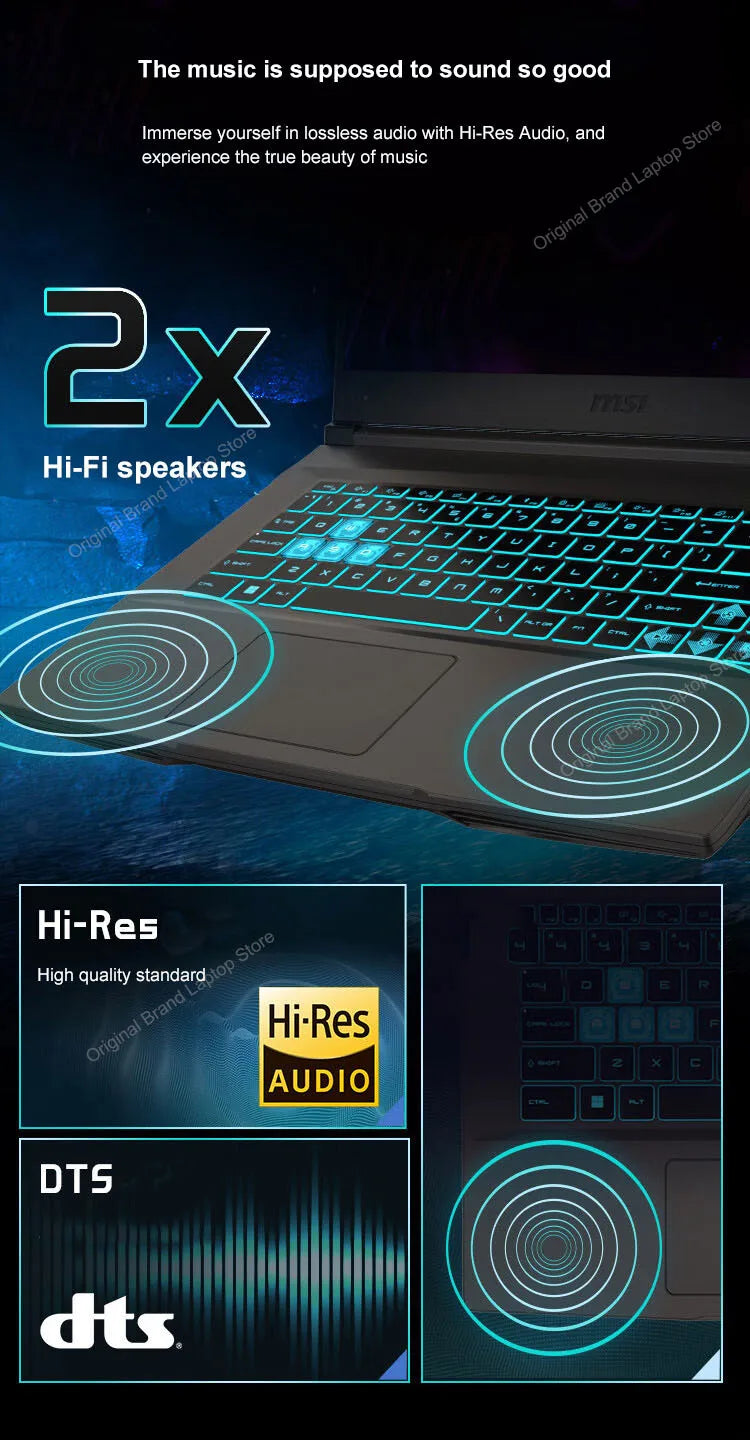 2024 MSI Thin 15 Gaming Laptop 15.6 Inch 2.5K FHD 144Hz IPS Screen Notebook i5-13420H 32GB 1TB RTX3050 Gaming Netbook Computer