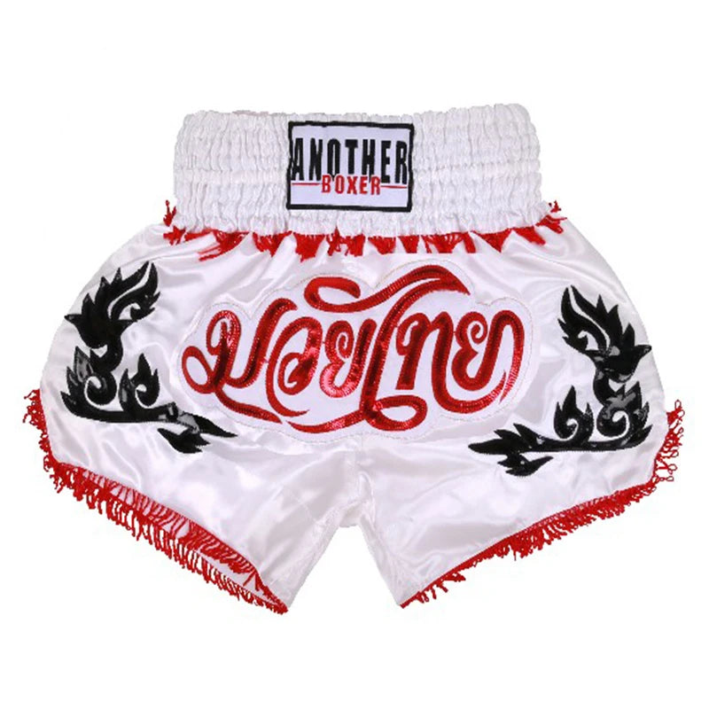 Men's Boxing Shorts Kickboxing Short Muay Thai Women Child Martial Arts Training Team Clothes Gym Grappling BJJ Cage Fight Pants