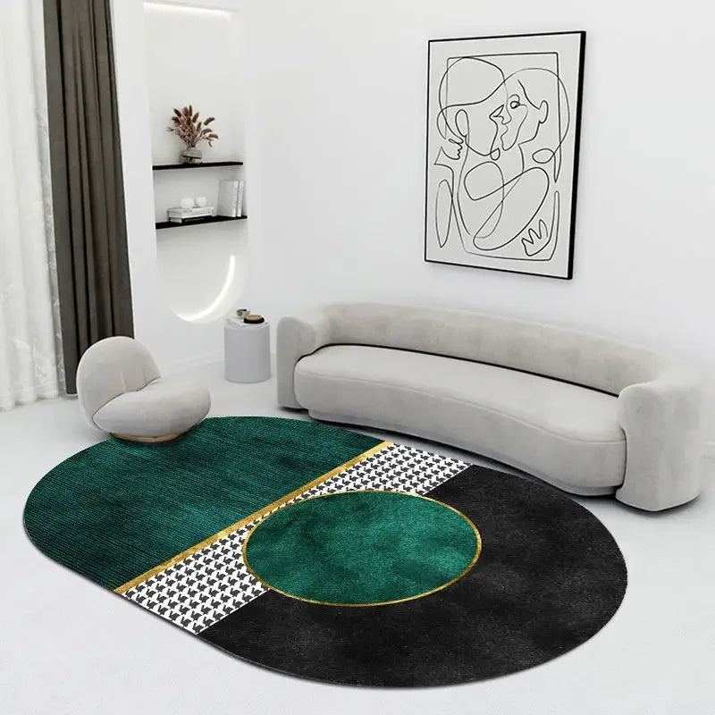 Creative Oval Carpet Living Room Decoration Carpets High Quality Rugs for Bedroom Home Decor Mat Lounge Rug Non-slip Porch Mats
