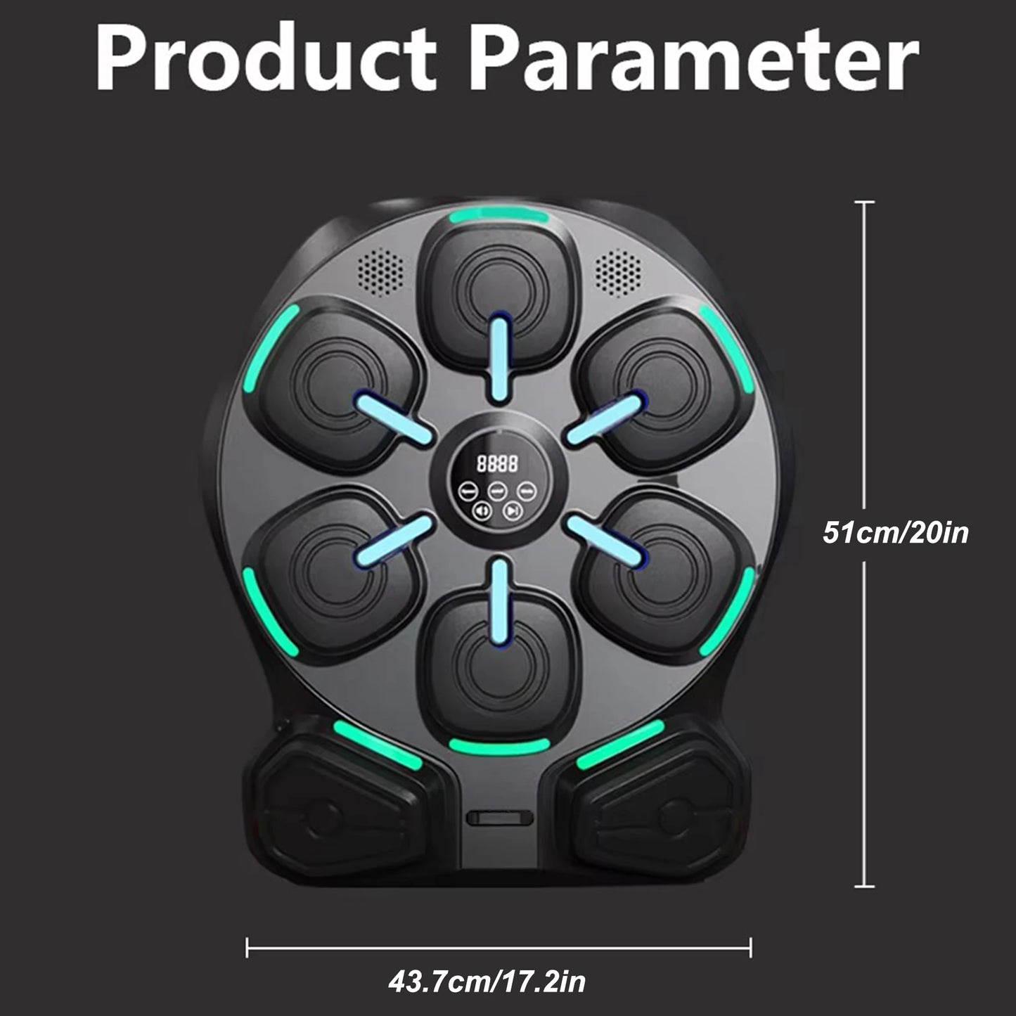 Wall Mounted Music Boxing Machine,Smart Bluetooth Boxing Machine with Boxing Gloves Workout Punching Equipment for Adults Kids