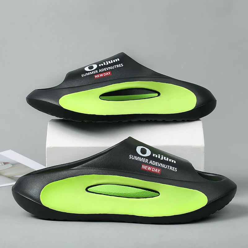 Fashion Men Slippers Outdoor Indoor Sandals Beach Soft Sole Comfortable Slides Men's Casual Shoes Women Couple Home Slippers