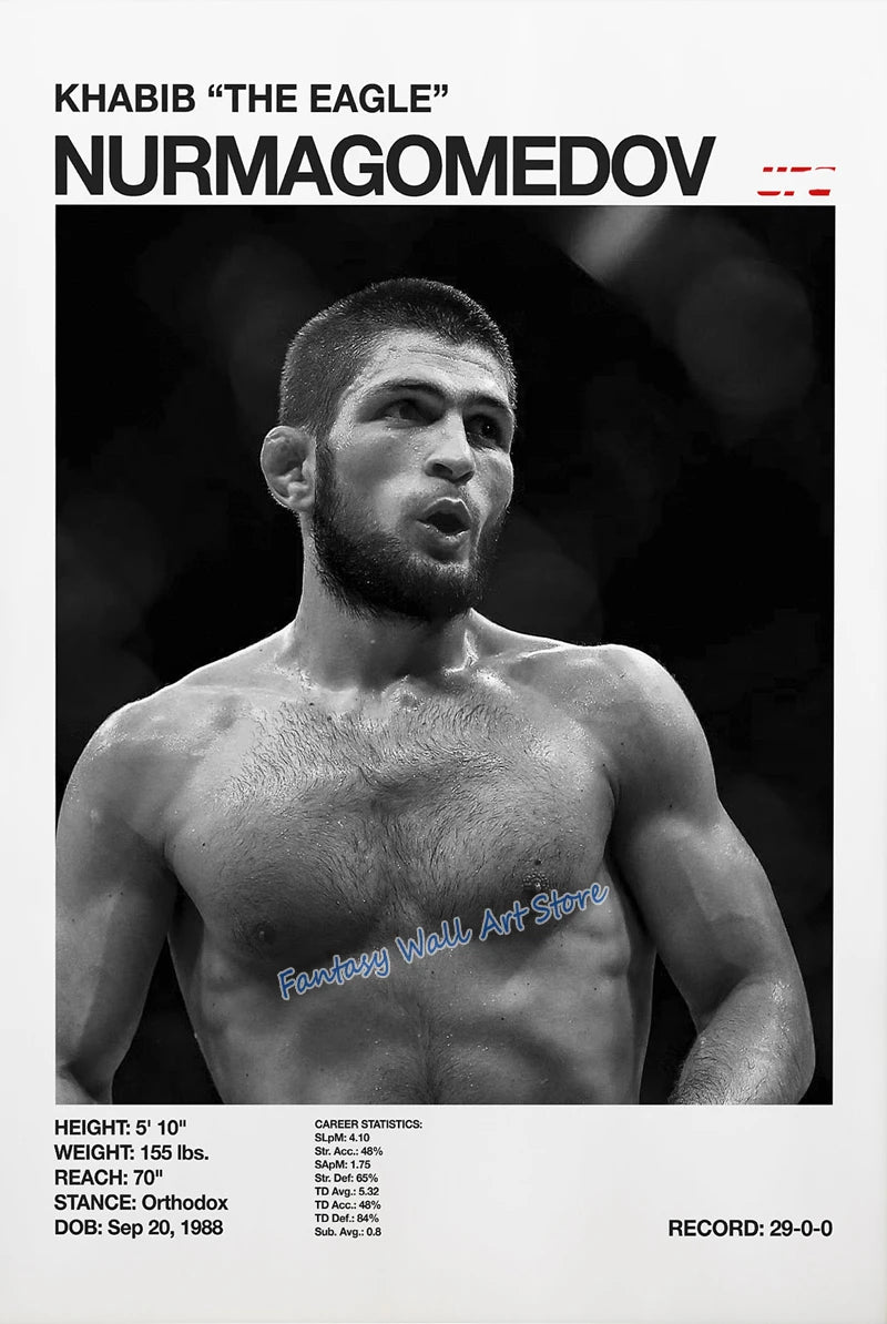 World Famous Boxing Players The Best Boxing Athlete Minimalist Black and White Poster Canvas Painting Wall Pictures Home Decor