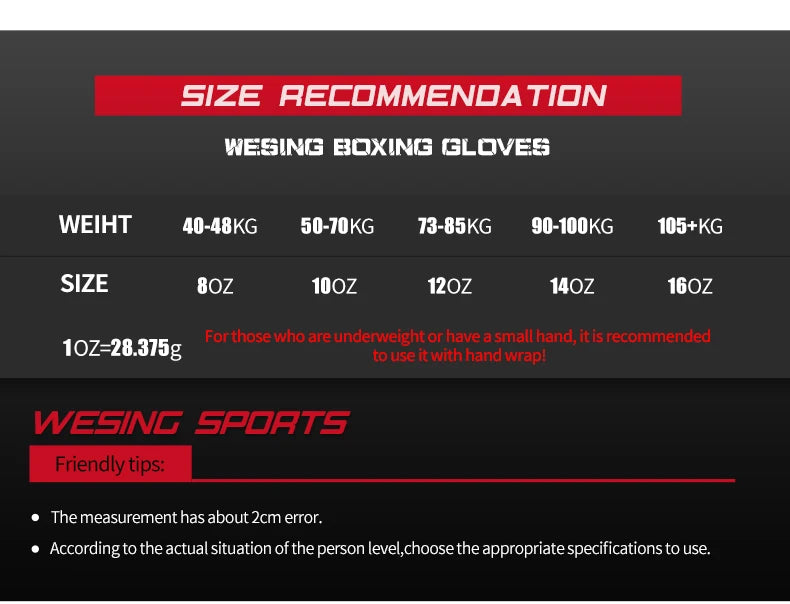 Wesing Boxing Training gloves leather Punch Bag Gloves Pink Boxing Gloves