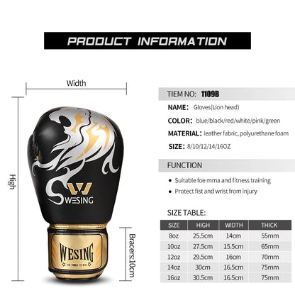 Wesing Boxing Training gloves leather Punch Bag Gloves Pink Boxing Gloves