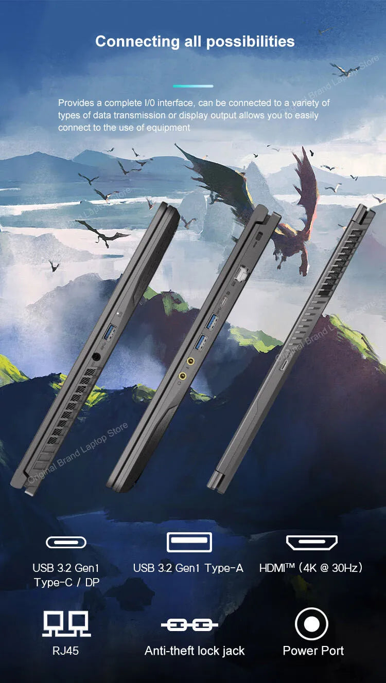 2024 MSI Thin 15 Gaming Laptop 15.6 Inch 2.5K FHD 144Hz IPS Screen Notebook i5-13420H 32GB 1TB RTX3050 Gaming Netbook Computer