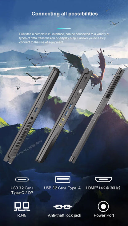 2024 MSI Thin 15 Gaming Laptop 15.6 Inch 2.5K FHD 144Hz IPS Screen Notebook i5-13420H 32GB 1TB RTX3050 Gaming Netbook Computer