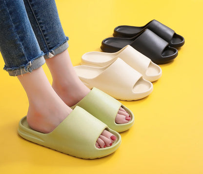 Bebealy Fashion Brand Sneaker Slippers For Women Men Casual Platform Slides Summer Beach Slippers EVA Hollow Sports House Shoes