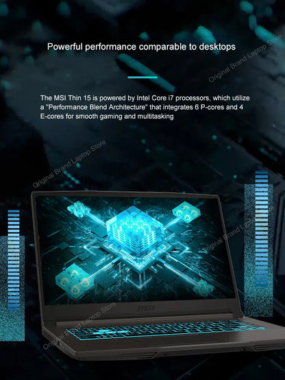 2024 MSI Thin 15 Gaming Laptop 15.6 Inch 2.5K FHD 144Hz IPS Screen Notebook i5-13420H 32GB 1TB RTX3050 Gaming Netbook Computer