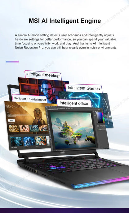 2024 MSI Raider GE68 HX Gaming Laptop 16 Inch 4K UHD 120Hz Mini LED Screen Notebook i9-14900HX 32GB 2TB RTX4080 Netbook Computer