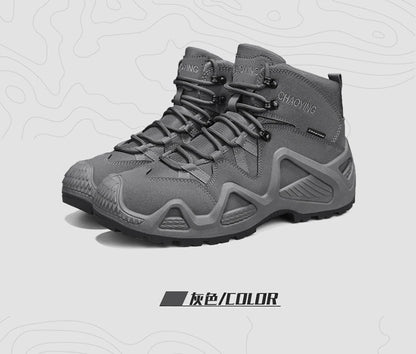 Men's Brand Outdoor Lace-up Boots Autumn Winter Man Fashion Solid Shoes for Men Waterproof Wear-resistant Boots Male Hike Shoes