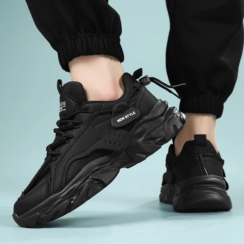 Men Casual Sneakers Summer Breathable Sport Shoes Outdoor Mesh Running Shoes student Thick bottom Athletic Jogging Walking Shoes