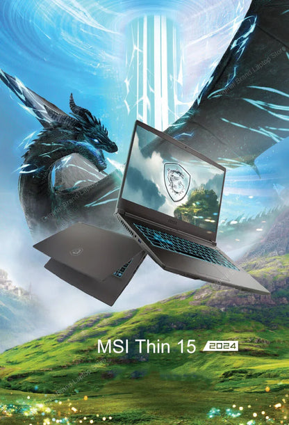 2024 MSI Thin 15 Gaming Laptop 15.6 Inch 2.5K FHD 144Hz IPS Screen Notebook i5-13420H 32GB 1TB RTX3050 Gaming Netbook Computer