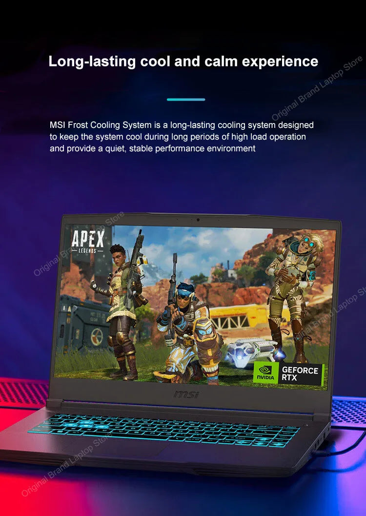 2024 MSI Thin 15 Gaming Laptop 15.6 Inch 2.5K FHD 144Hz IPS Screen Notebook i5-13420H 32GB 1TB RTX3050 Gaming Netbook Computer