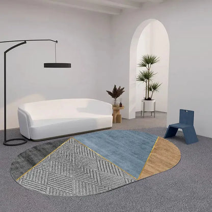 Creative Oval Carpet Living Room Decoration Carpets High Quality Rugs for Bedroom Home Decor Mat Lounge Rug Non-slip Porch Mats
