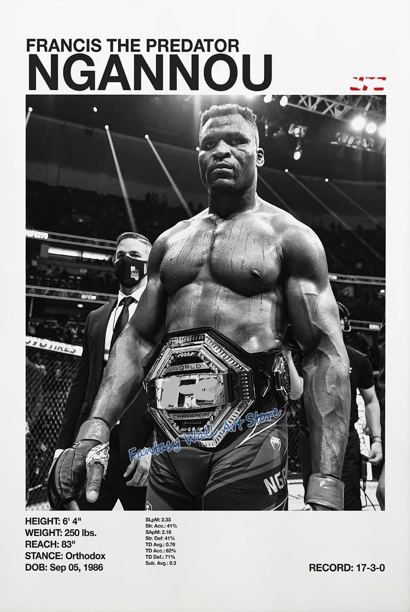 World Famous Boxing Players The Best Boxing Athlete Minimalist Black and White Poster Canvas Painting Wall Pictures Home Decor