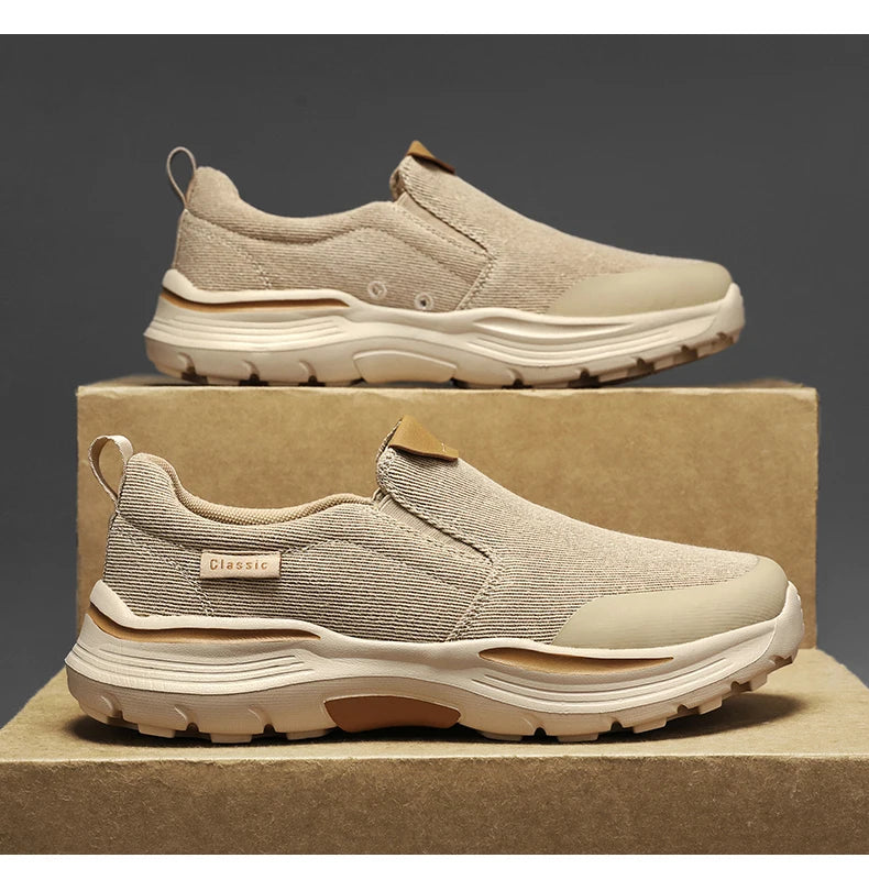 Men's Casual Shoes Fashion Canvas Shoes Breathable Men's Walking Flat Sneakers Outdoor Lightweight Men's Shoes Vulcanize Shoes