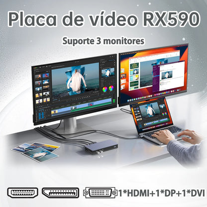 MAXSUN NEW AMD RX 590 GME 8GB Placa De Video Gaming Graphics Card GDDR5 256Bit PCI Express 3.0 ×16 8Pin Radeon GPU rx590 Series