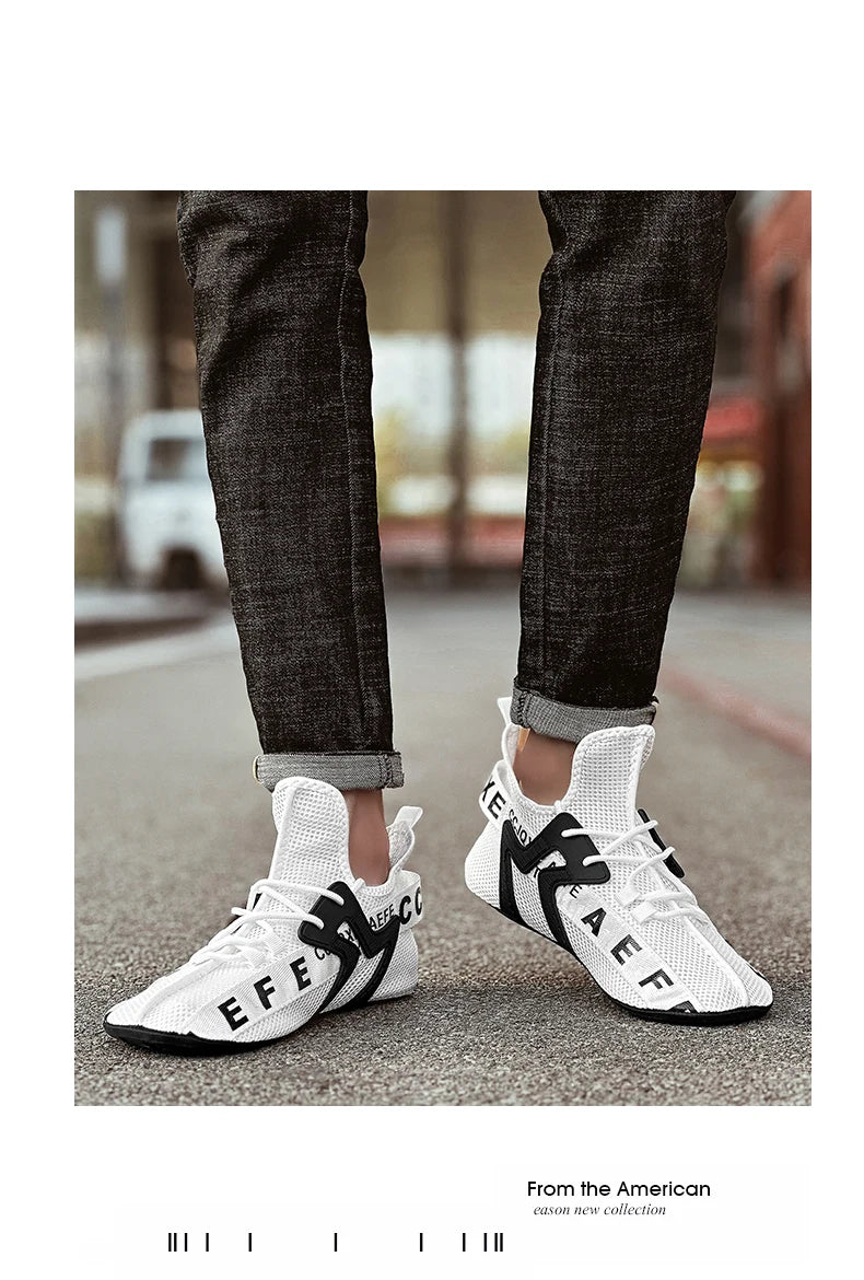 YRZL Loafers Shoes Men Casual Mesh Breathable Non Slip Outdoor Comfortable Indoor Gym Shoes Big Size Shoes for Men